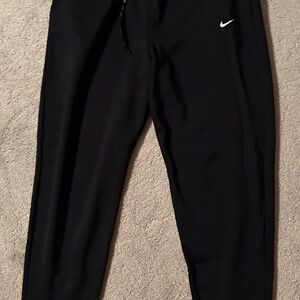 Nike Black Joggers with White Swoosh